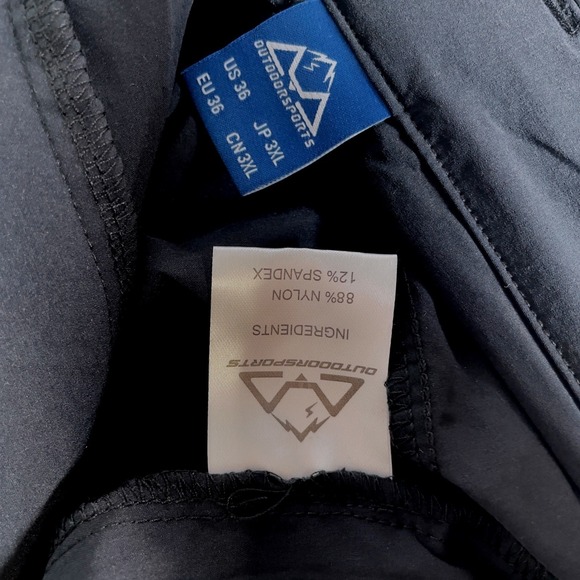 Outdoor Sports Men's 36 Black Nylon Spandex Blend Pants Trousers‎ Waterproof- 36 - Picture 4 of 8